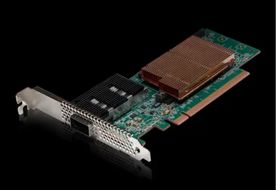 Isometric view of the 400G SuperNIC.