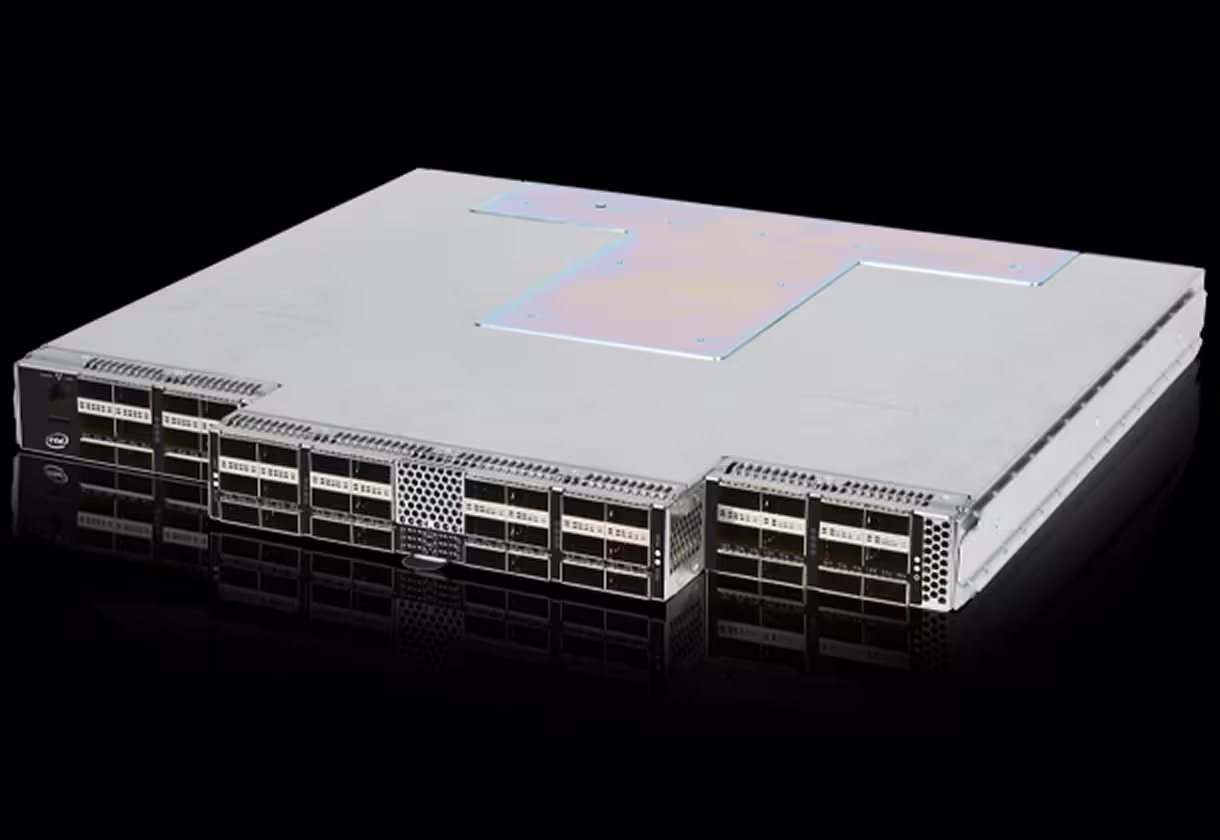 Front view of the Cornelis Omni-Path Express Edge Switches