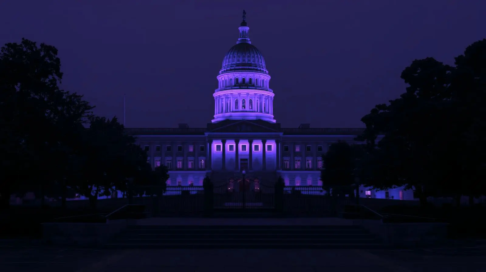Front view of the United States capitol building